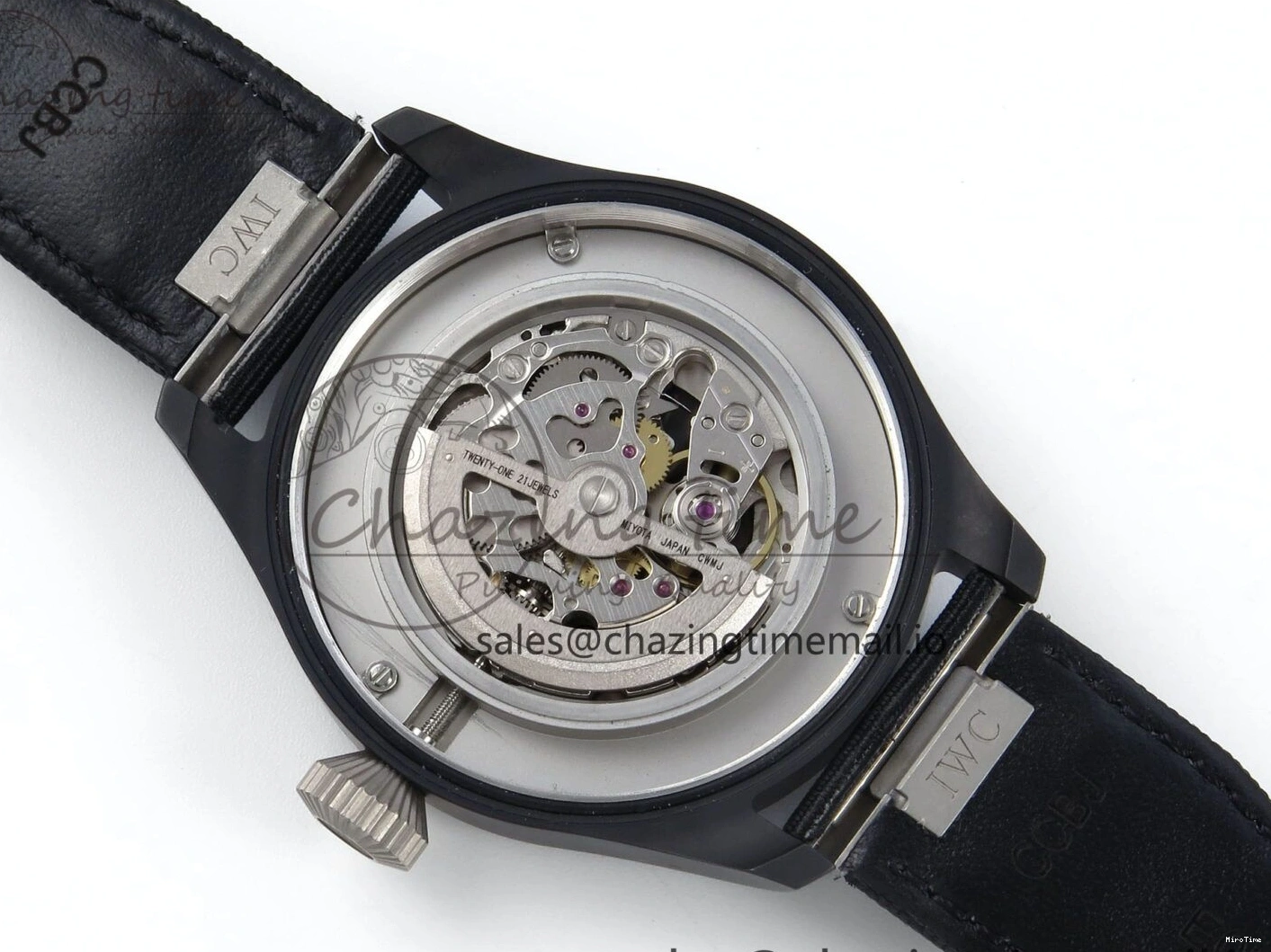 MIROTIME 0326 Durable Pilot Top Gun IW326901 M+F 1:1 Best Edition Black Dial on Black Nylon Strap MY 7003